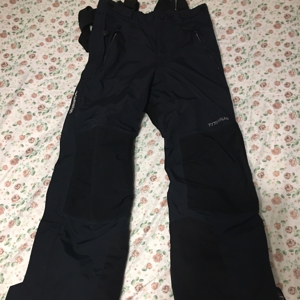 Columbia Titanium Black Ski Overalls